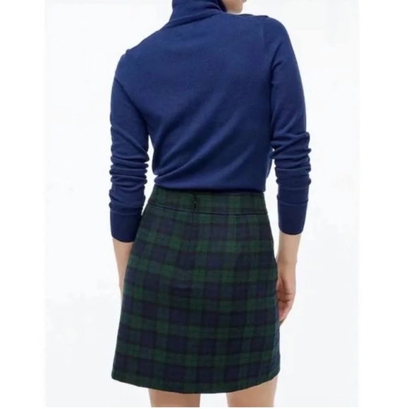 J.Crew Black Watch Plaid Wool Skirt - Picture 2 of 7